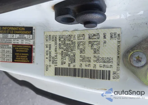 2016 Nissan Frontier S/Sv-I4 from USA, damaged, VIN 1N6BD0CT4GN795101